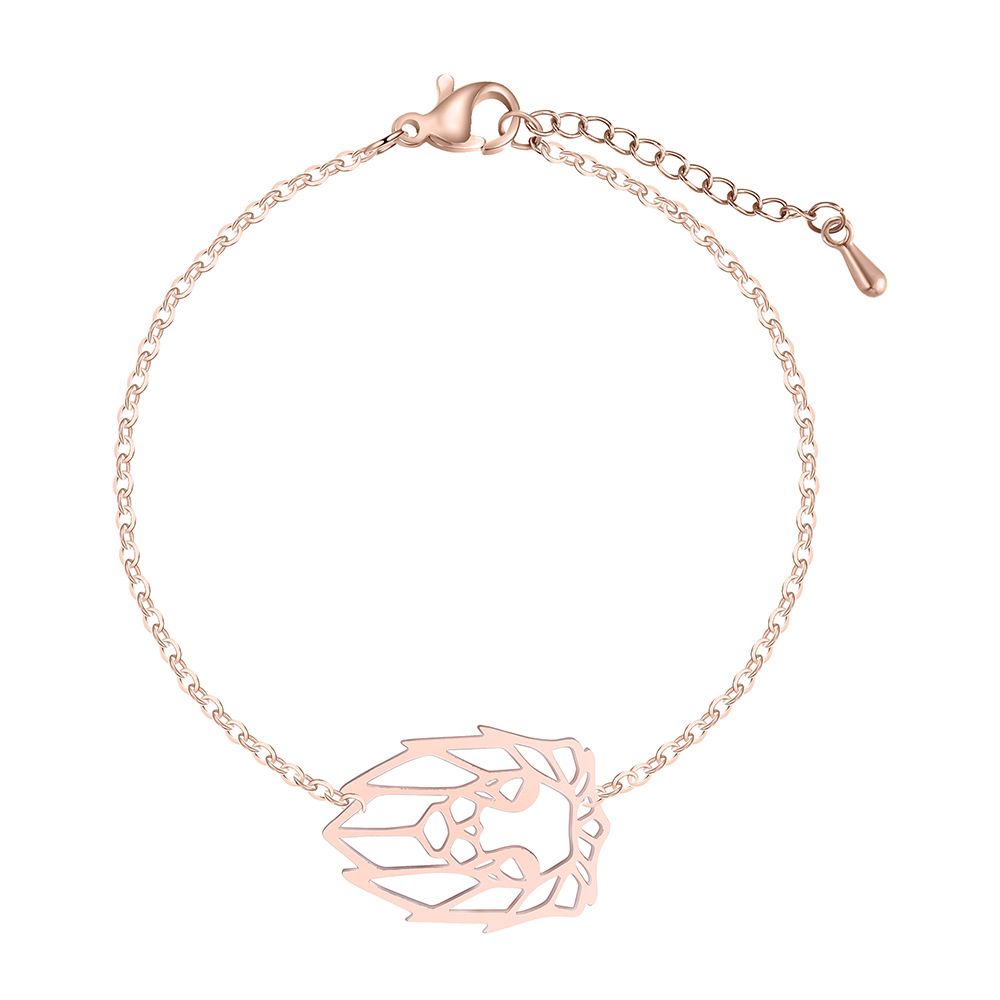 Edelstahl Anhänger Lion Armband Persönlichkeit Damen