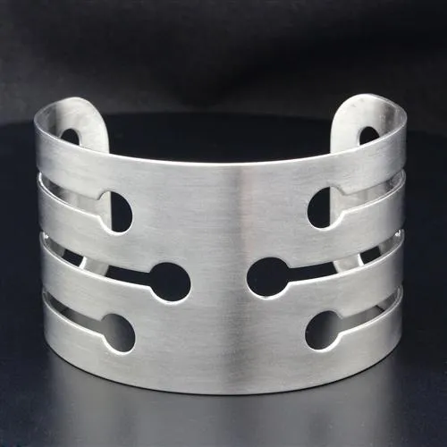 LO1947 - Hoch poliertes (ohne Beschichtung) Edelstahl Armband ohne Stein