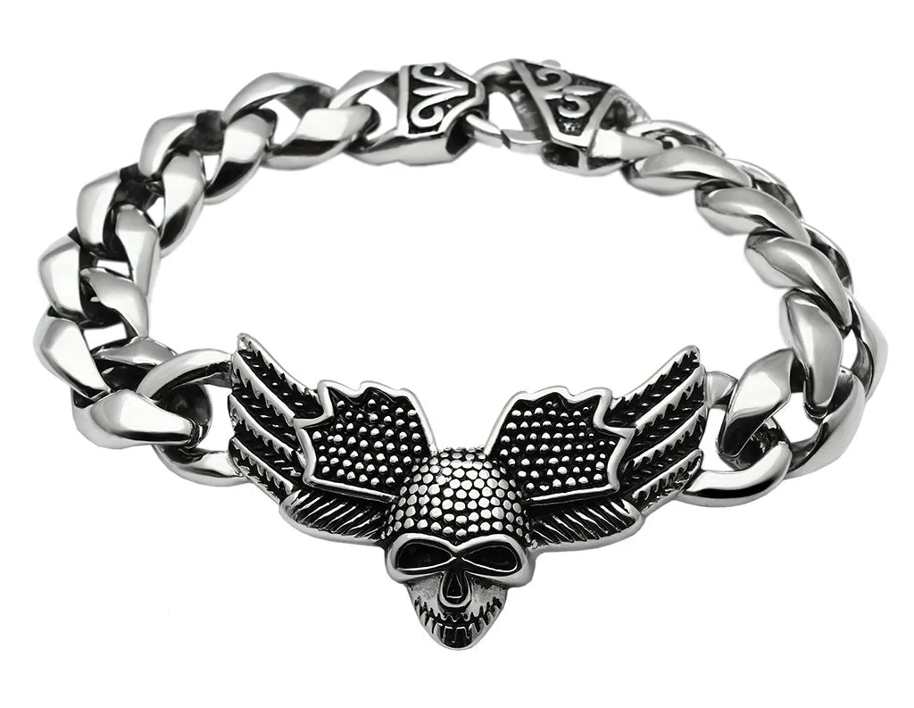 TK434 - Hoch poliertes (ohne Verzinkung) Edelstahl-Armband ohne Stein