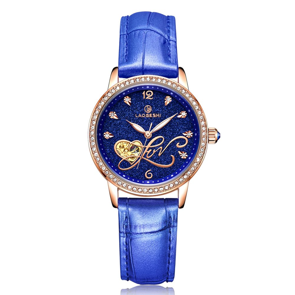 Damen Mode wasserdichte automatische mechanische Uhr