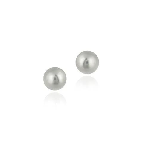 Sterling Silber Grau Swarovski Elemente Pearl Stud Ohrringe, 6mm
