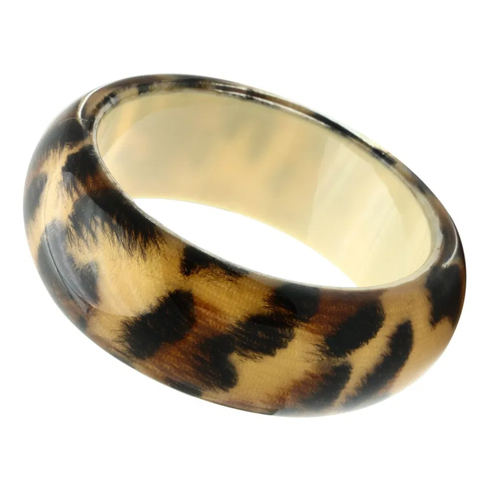 VL034 - Harz Armband mit synthetischem Synthetischstein im Tiermuster