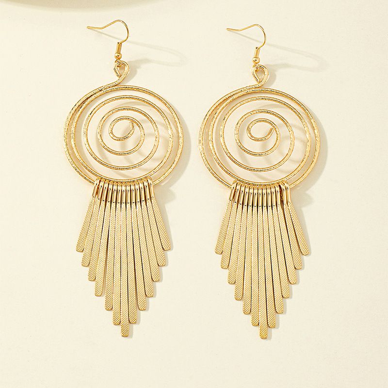 Übertriebene und personalisierte Vortex Gear Circle Spiral Ohrringe