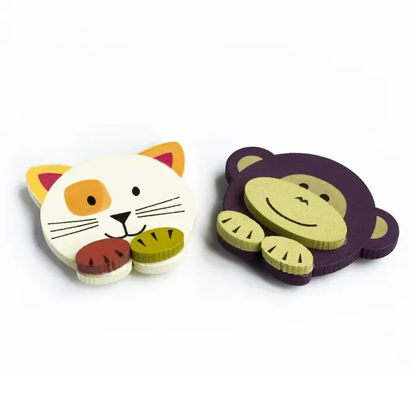 Monkey & Cat - Brosche / Brosche Pin / Tier Pin Brosche