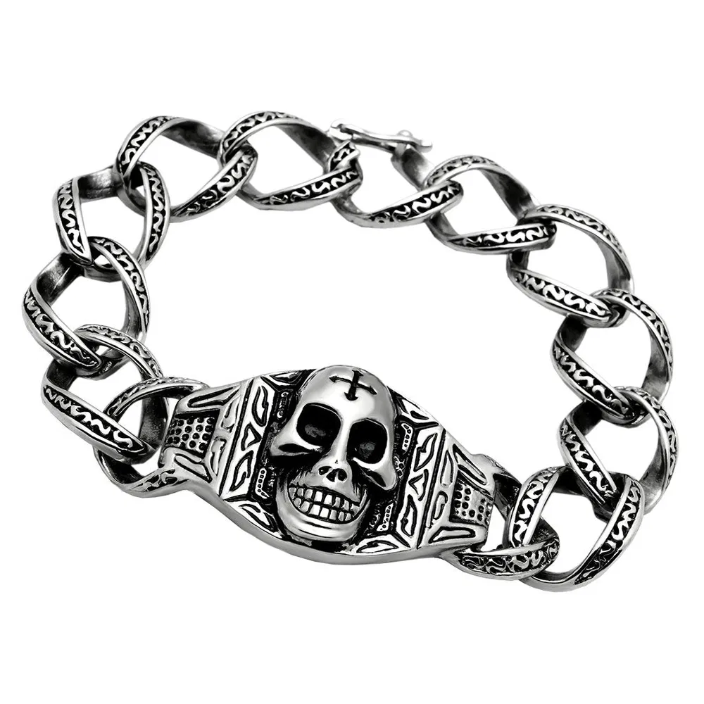 TK569 - Hoch poliertes (ohne Beschichtung) Edelstahl-Armband ohne Stein
