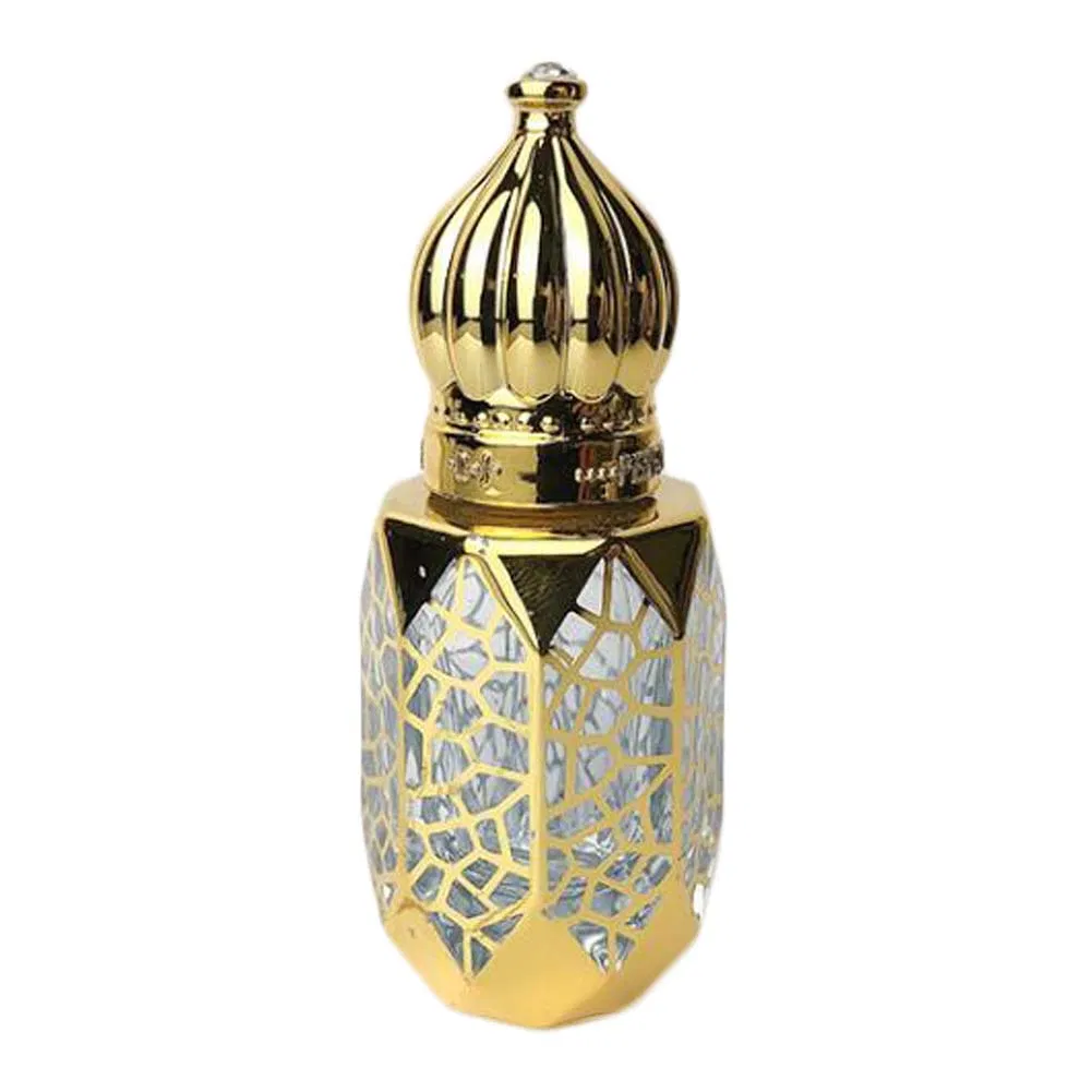 6ML Golden Vintage ätherisches Öl Glas Roller Flasche kleine Probe Dispenser Flasche tragbare Reise Parfüm Flasche Leere Flasche, Crack