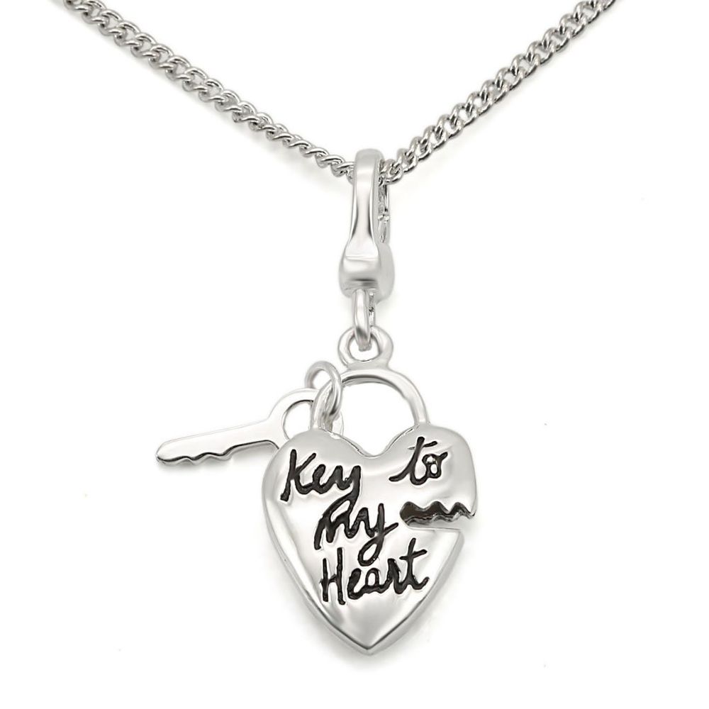 LOS430 - Silber 925 Sterling Silber Kette Anhänger ohne Stein