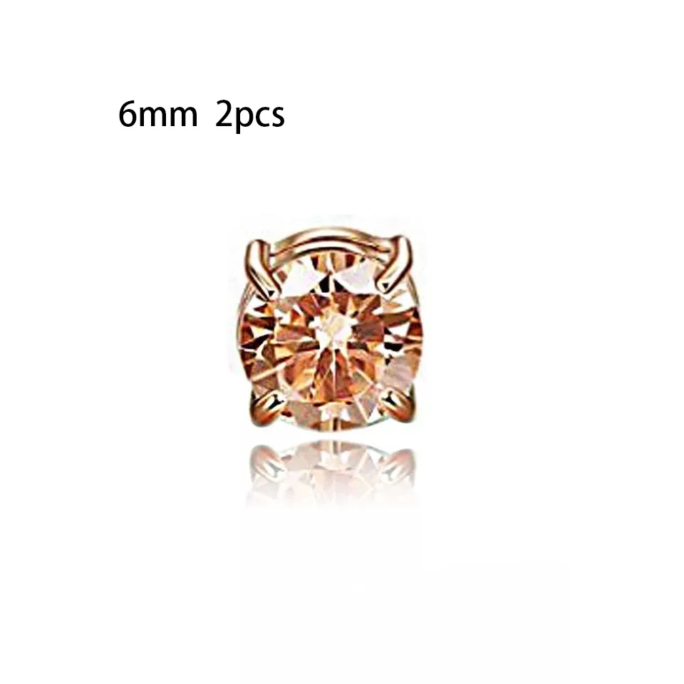 Unisex Zircon Stud Ohrringe Amazon Hot Zircon Magnet Ohrclips