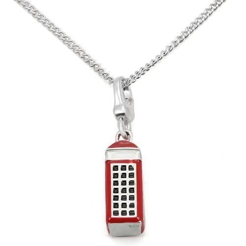 LOS440 - Silber 925 Sterling Silber Kette Anhänger ohne Stein