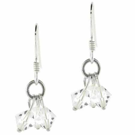 Sterling Silber Original Swarovski Elemente Cluster Dangle Ohrringe