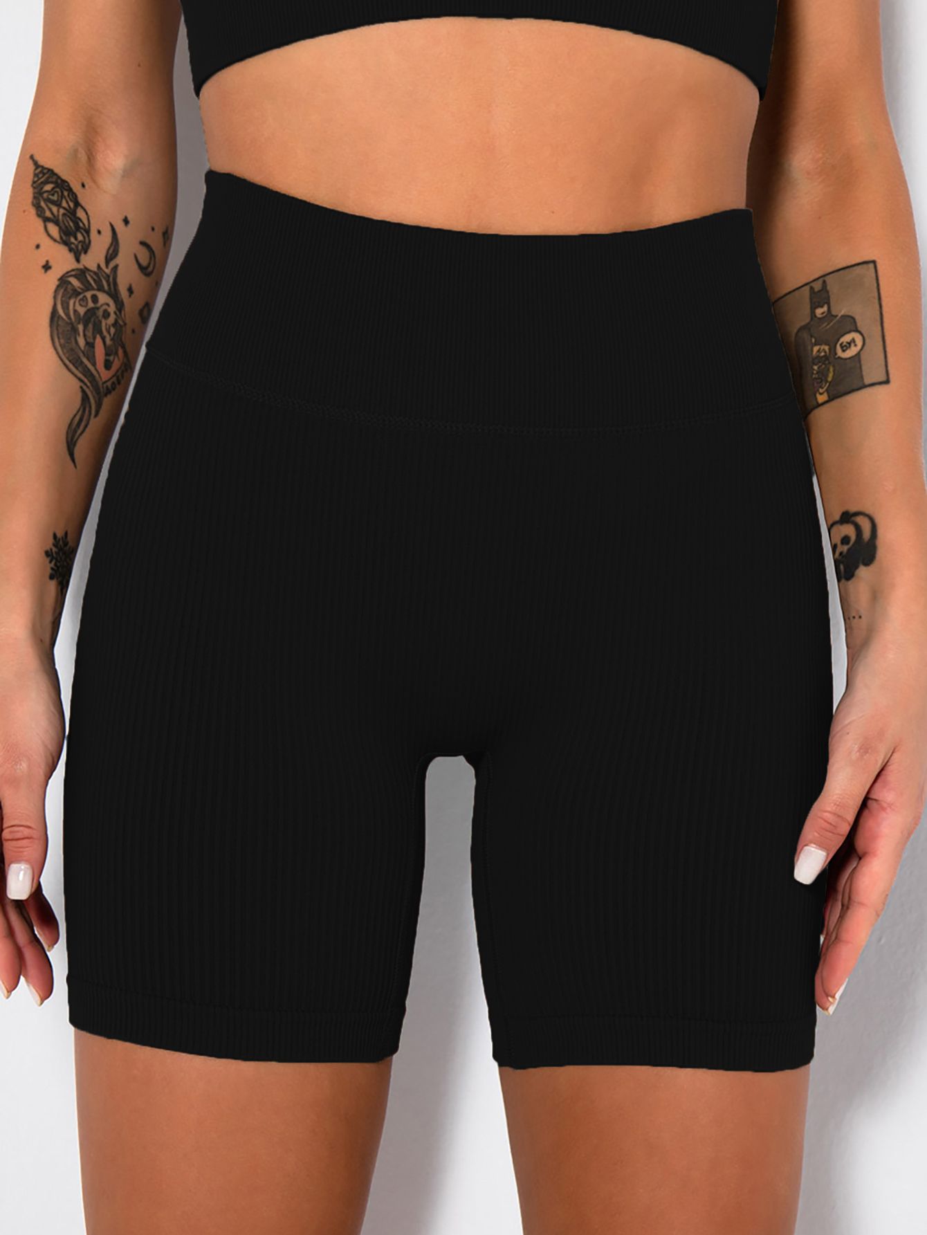 Yoga Shorts Ripped Seamless Workout High Waist Athletic Leggings Passend für Yoga Fitness, Workout Shorts Yoga Seamless Ripped High Waist Spandex Booty Biker Shorts