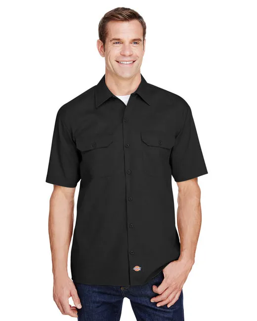 FLEX Short-Sleeve Twill Work Shirt für Herren - BLACK - S