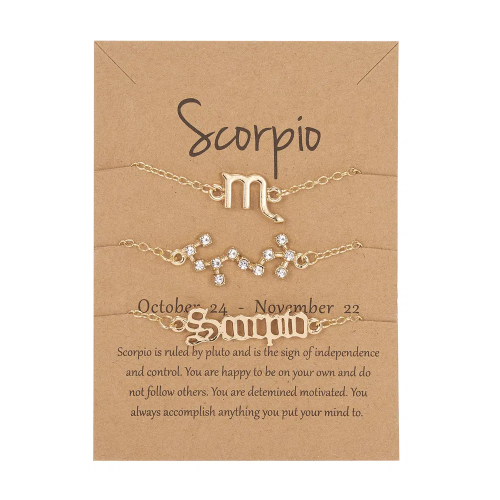 Symbol Star Alt Englisch Astrologie Armband Set von 3