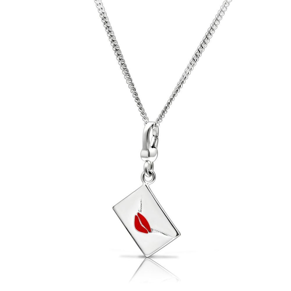 LOS432 - Silber 925 Sterling Silber Kette Anhänger ohne Stein