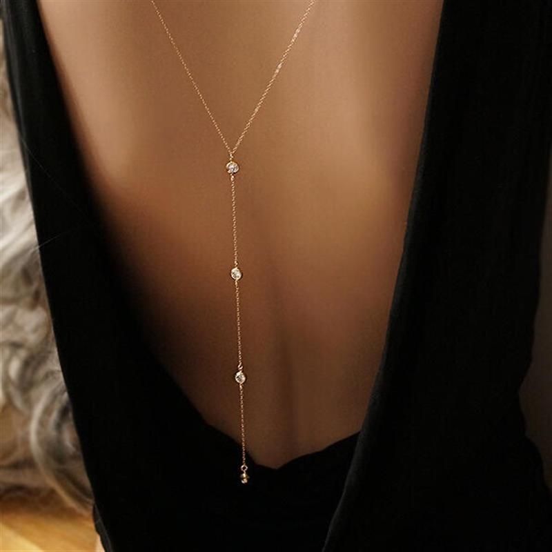 Schmuck Mode einfache Wasser Drop zurück Kette