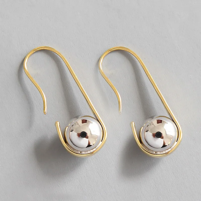 Sterling Silber Ohrringe einfaches Temperament U-Pin