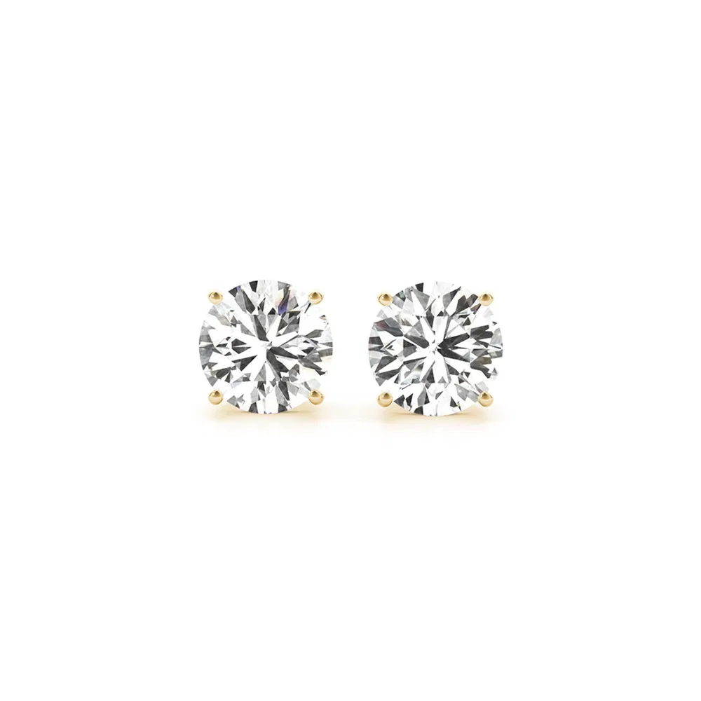 3 cttw zertifiziertes IGI Lab Grown Round Diamond Stud Earrings 14k Gelbgold (G / VS2)