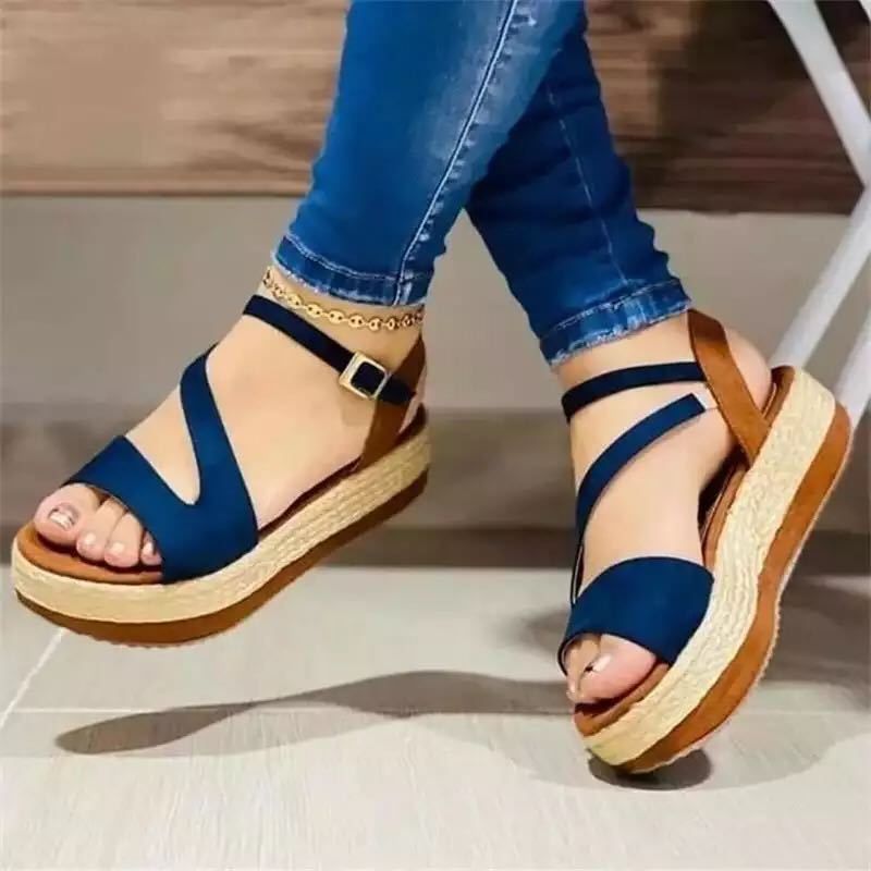 Plattform Sandalen Hollow Buckle Damen Schuhe