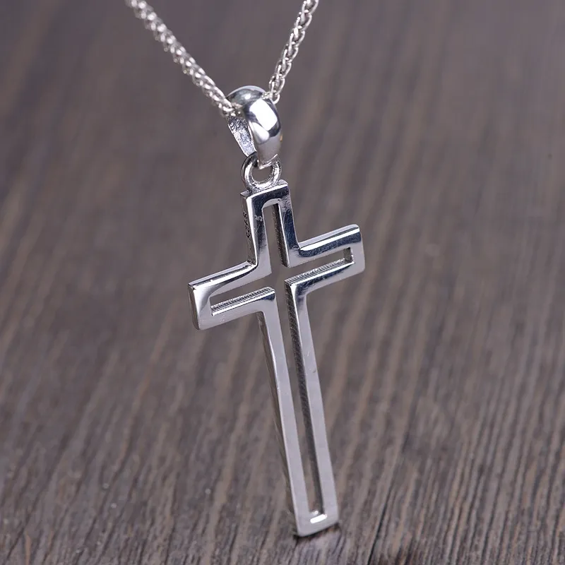 Silber Vintage Craft Glossy Hollow Simple Pendant