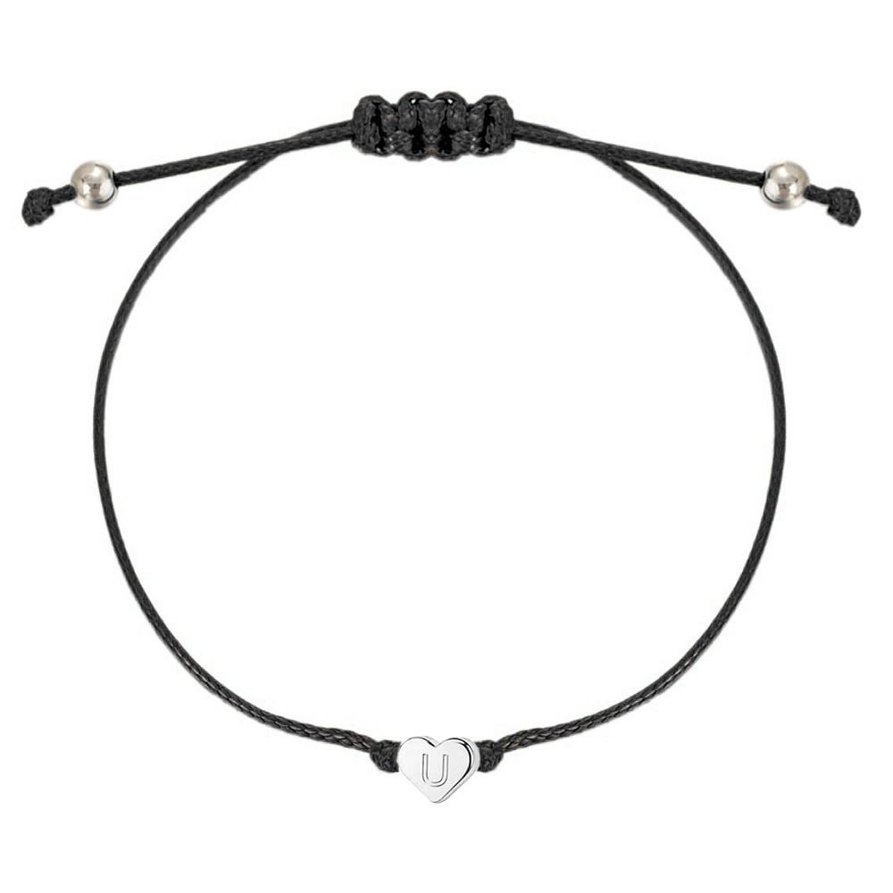 Exquisite Herz 26 Buchstaben Gewebtes Armband