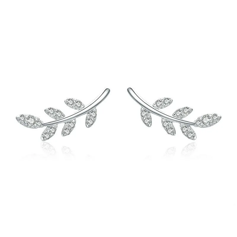 Original Simple Geometric Spring Leaf Plant Ohrringe