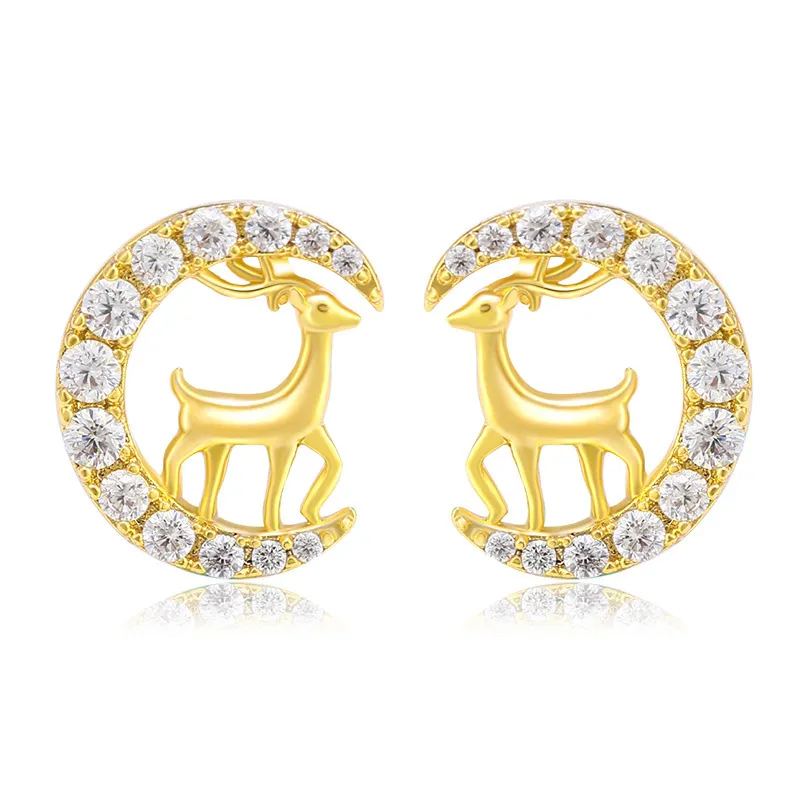 Xuping Schmuck Amazon Grenzüberschreitende Weihnachtsglocke Elch Schneeflocken Ohrringe Europäische und amerikanische Herbst und Winter Weihnachtsohrringe Weibliche