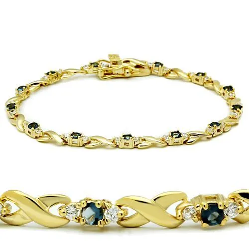 46803 - Gold Brass Armband mit synthetischem Spinel in Montana