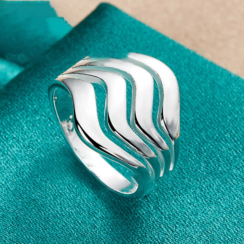 West Lake Schönheit Silber Schmuck minimalist geometrischer Ring