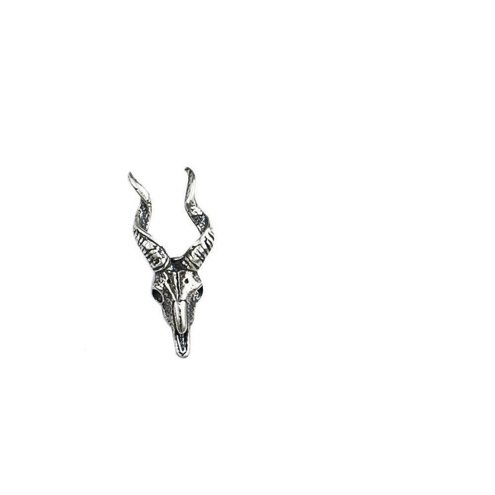Sterling Silver Punk Vintage Schaf Kopf Stud Ohrringe