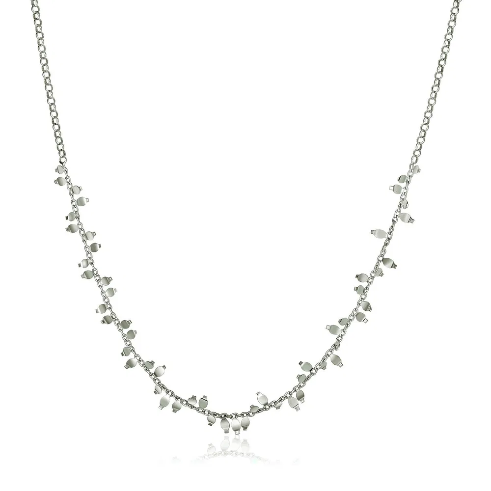 Sterling Silber 18 Zoll Blatt Motif Kette Halskette