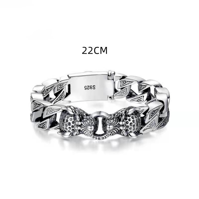 Leopard Ponytail geflochten Doppel Leopard Kopf Armband für Männer und Frauen