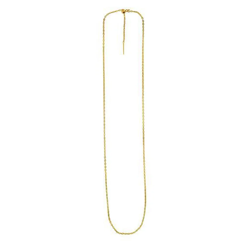 Endlos verstellbare Kabelkette in 14 Karat Gelbgold (1,70 mm)