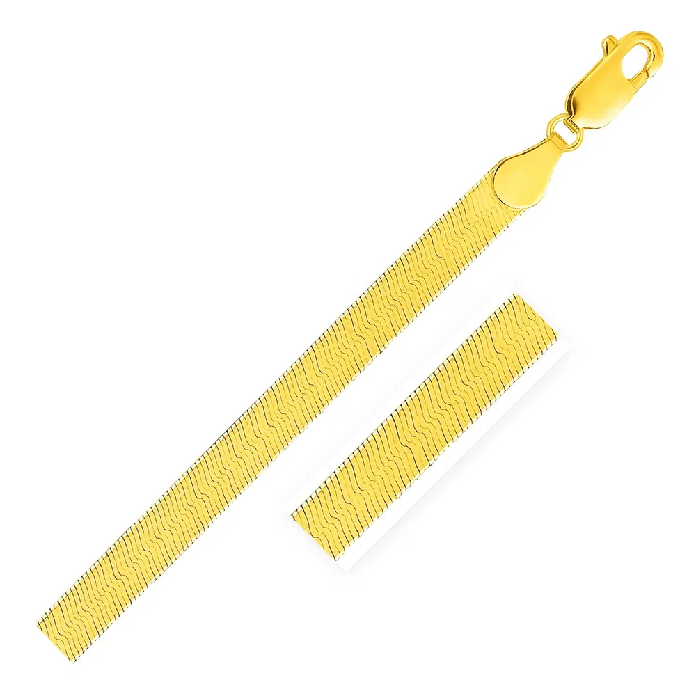 5.0mm 14K Gelbgold Super Flex Herringbone Kette