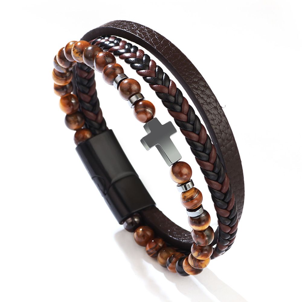 Mode Persönlichkeit Cross Multi-Layer Metal Armband