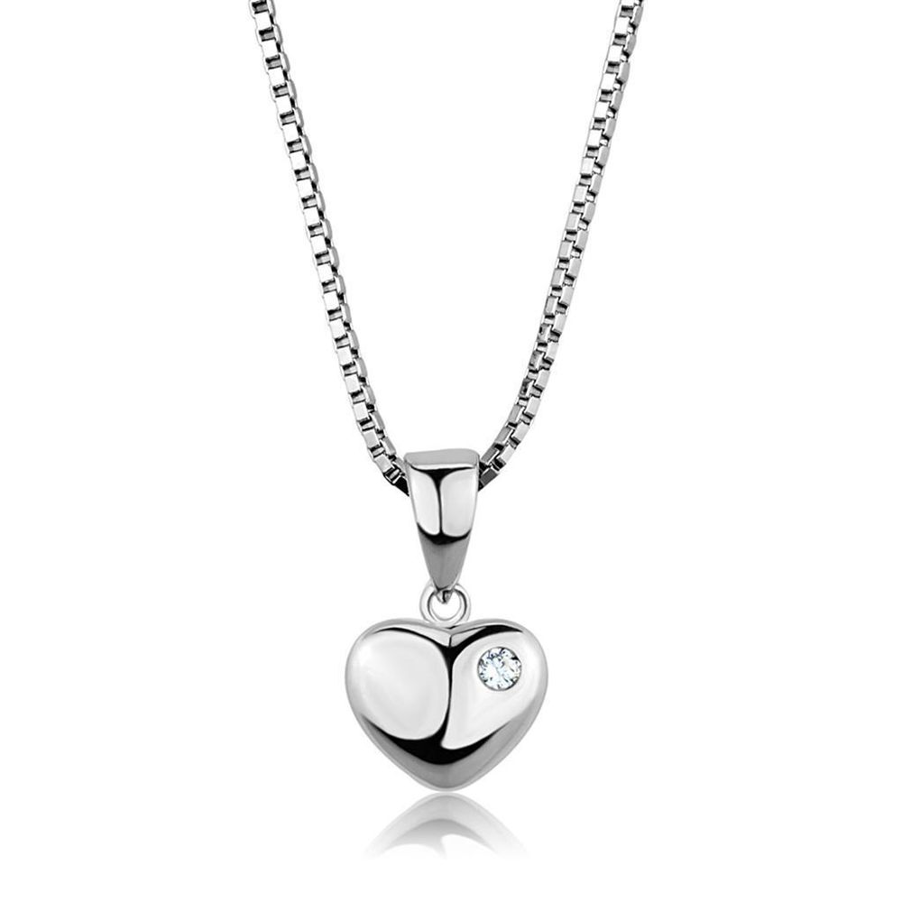 3W825 - Rhodium-Brass - Kettenhänger mit AAA-Klasse CZ in Clear