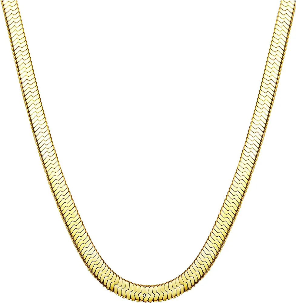 Edelstahlhalskette für Männer Frauen Nickel-freie Herringbone Kette 22