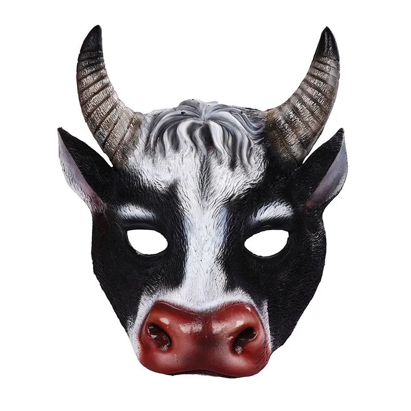 Halloween Cow Full Face Mask Realistischer Look Maske