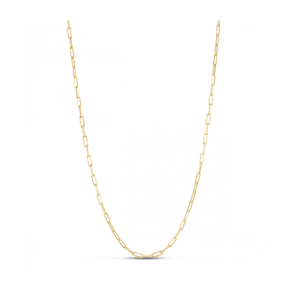 Sterling Silver Gold Plated Paperclip Chain (2,50 mm)