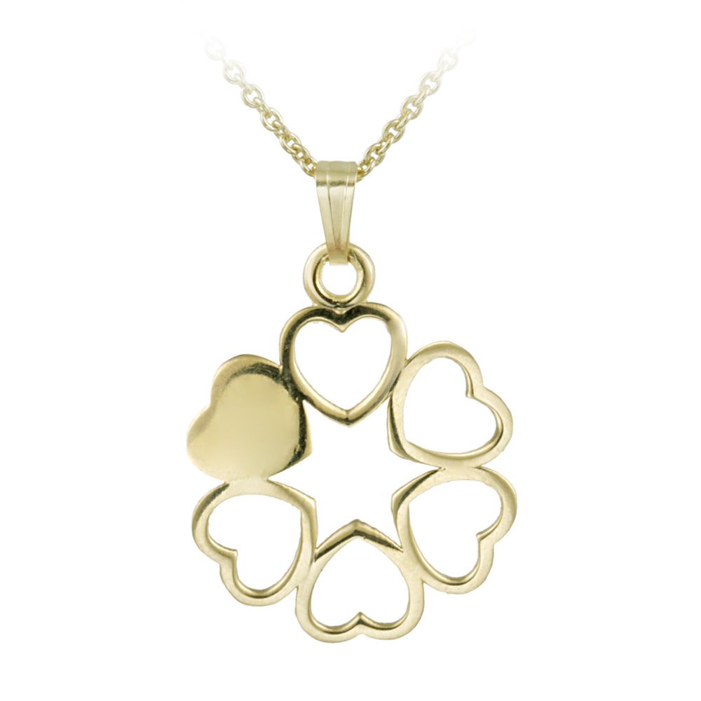 14 Karat Gold gefüllt Circle of Hearts Halskette