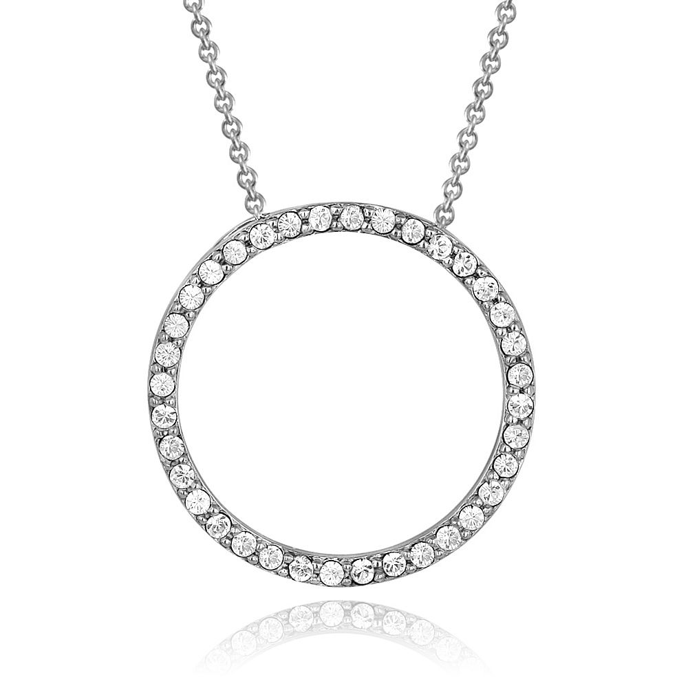 Silberton Swarovski Elemente Ewigkeit Halskette