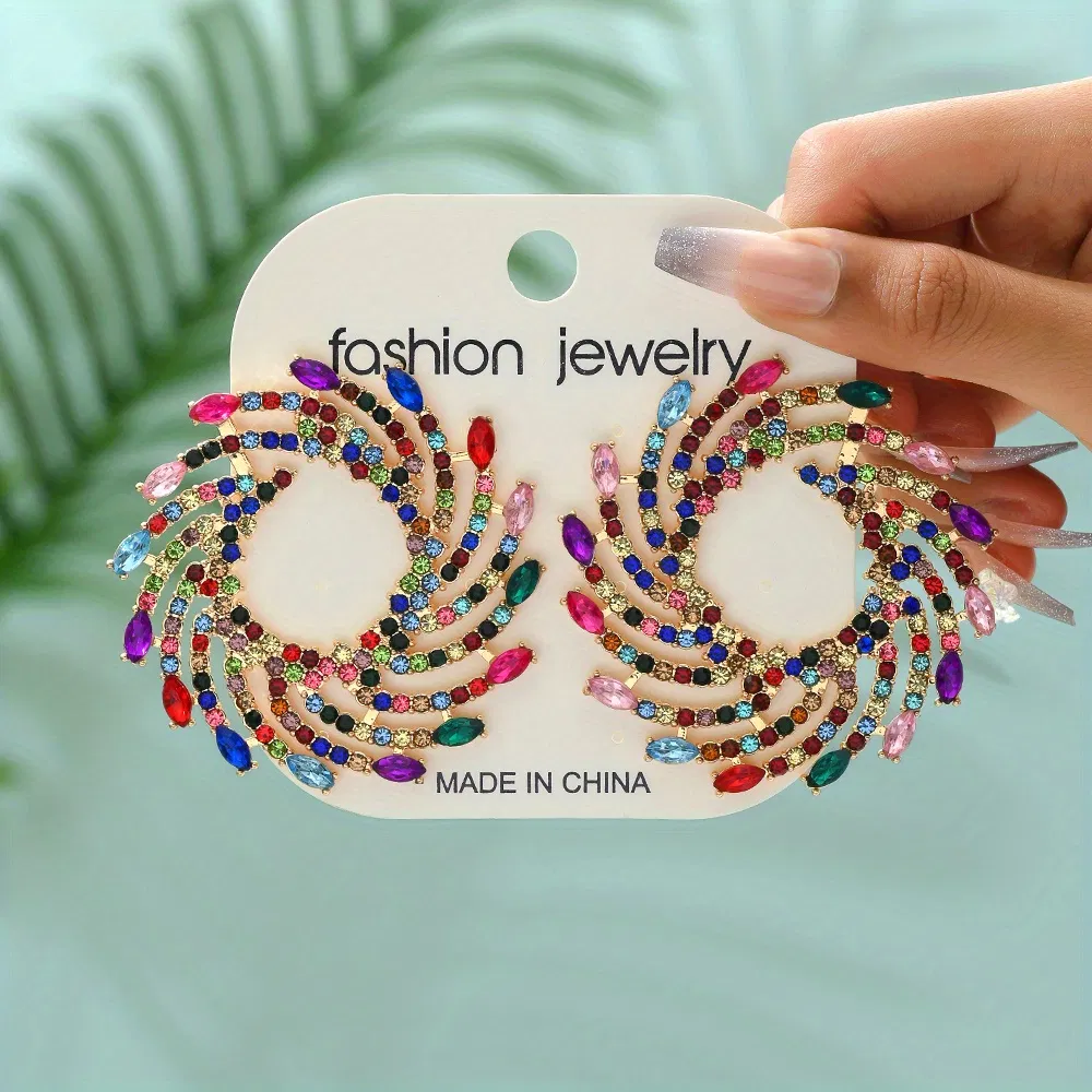 Geometrische Form Persönlichkeit Ohrringe Damen Mode Schmuck Runway Mode Accessoires Weihnachtsgeschenke