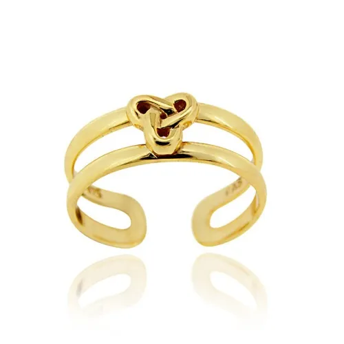 18 Karat Gold über Sterling Silber Celtic Trinity Knot Toe Ring