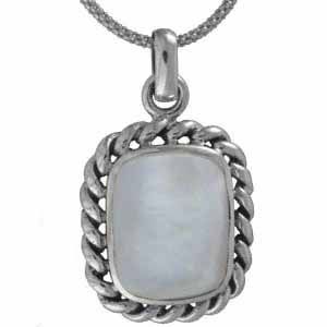 Sterling Silber Vintage Echtes Mutter von Perlen Anhänger