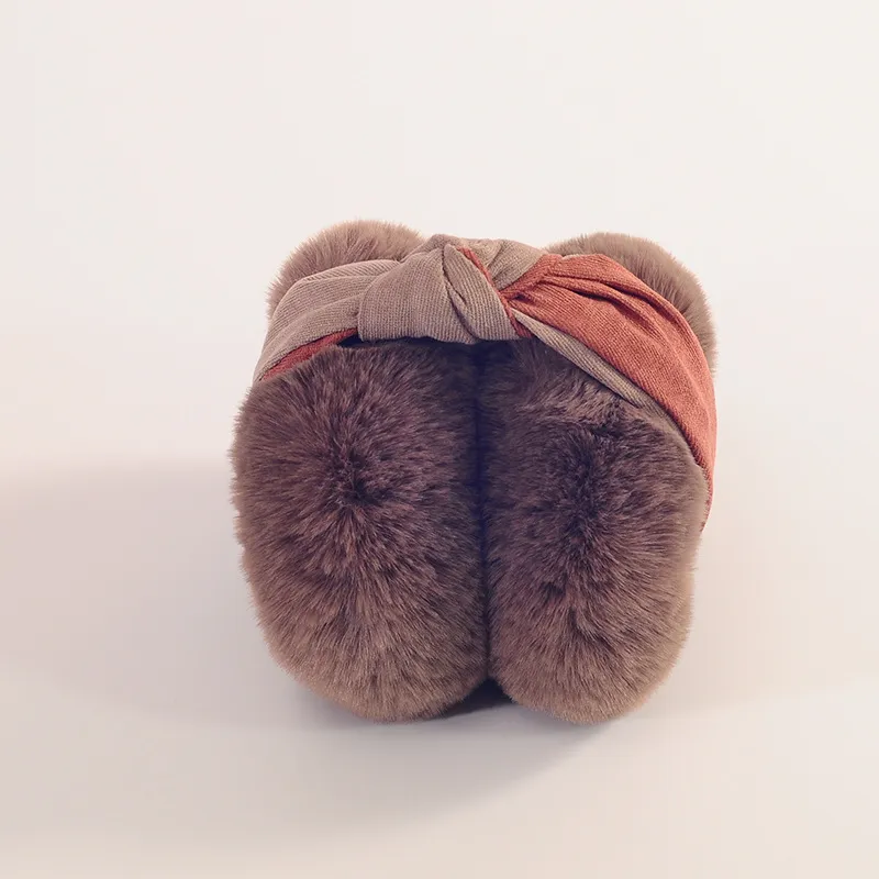 Ohrmuffs koreanische Version bifarbige Haar hoop falt warme Ohrmuffs Winter koreanische Version Mädchen süße Antifreeze faltbare Ohrmuffs