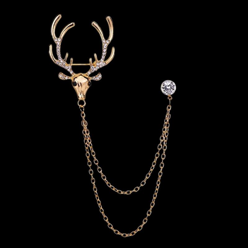 Europäische und amerikanische neue Rhinestone Tassel Retro Anzug Accessoires Broche