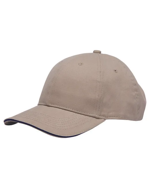 Bayside BA3617 100% gewaschen Baumwolle unstrukturierte Sandwich Cap