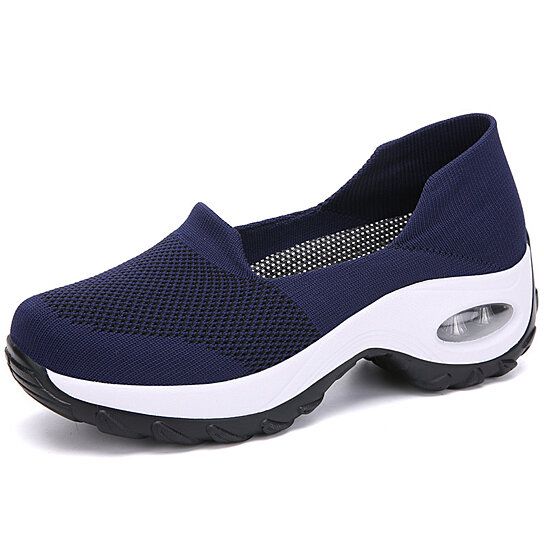 Frauen atmungsaktive Walking Schuhe rutschen auf Mesh Sneakers