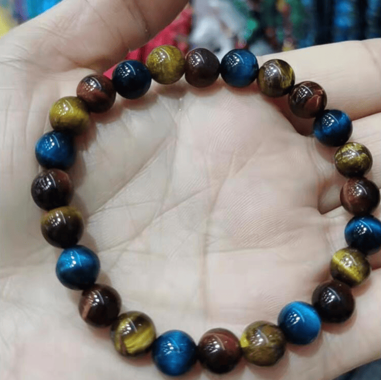 Tiger Eye Natürliche Kristallstein Buddha Perlen Armband