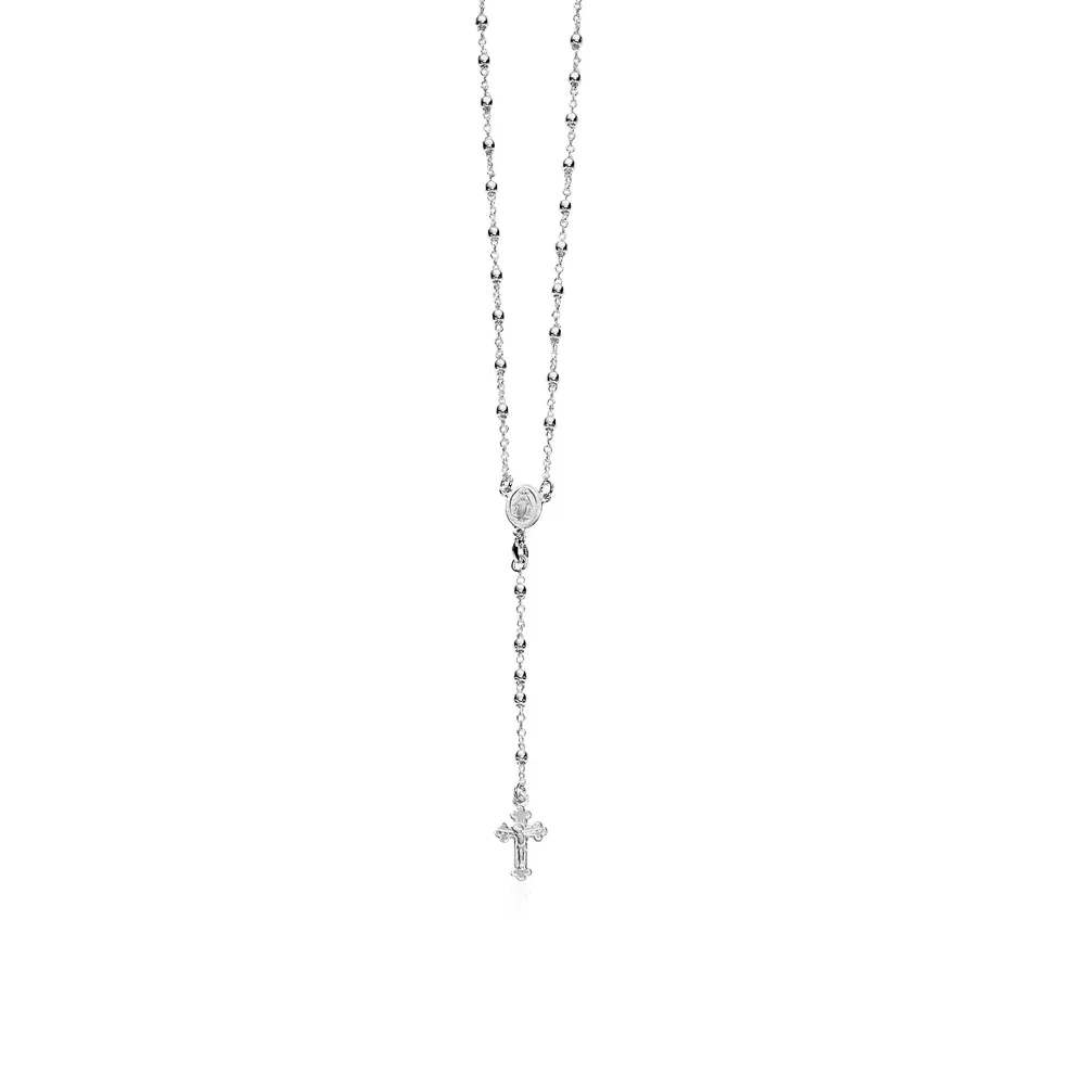 Feine Rosenkette und Perlenkette in Sterling Silber