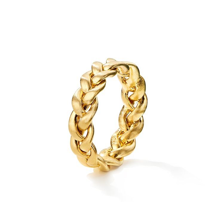 Ins Wind Plated 18 Karat Gold Fried Dough Twist Ring